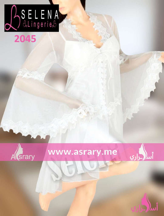 Selena Bridal Short Lingerie Nightgown with Robe (3pcs) 2045