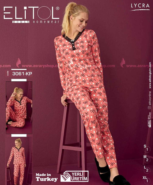 Elitol Long Cotton Pajamas 3061-KP