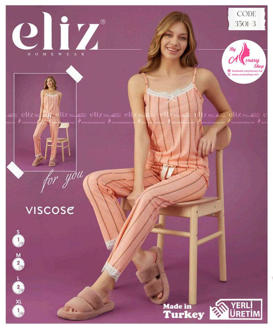 Eliz Long Straps Pajama 3501-2