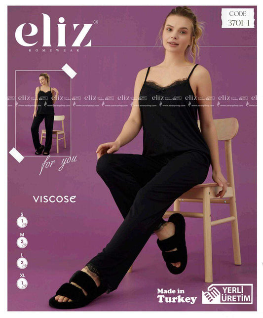 Eliz Cotton Long Straps Pajama 3701-1