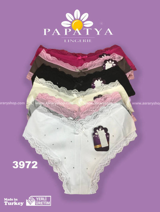 Papatya Cotton with Lace Panty 3972 M-L