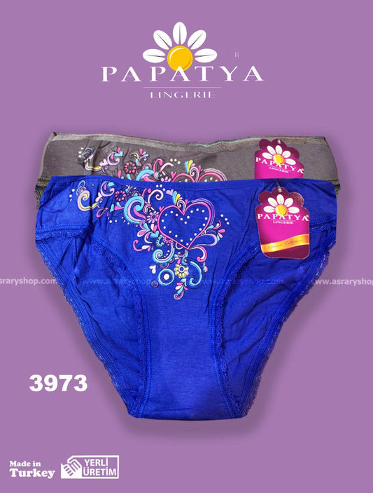 Papatya Cotton with Lace Panty 3973 M-L