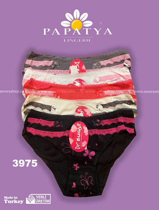 Papatya Cotton with Lace Panty 3975 M-L