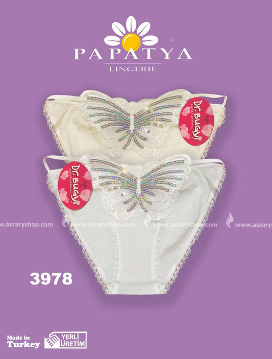 Papatya Cotton with Lace Panty 3978 M-L
