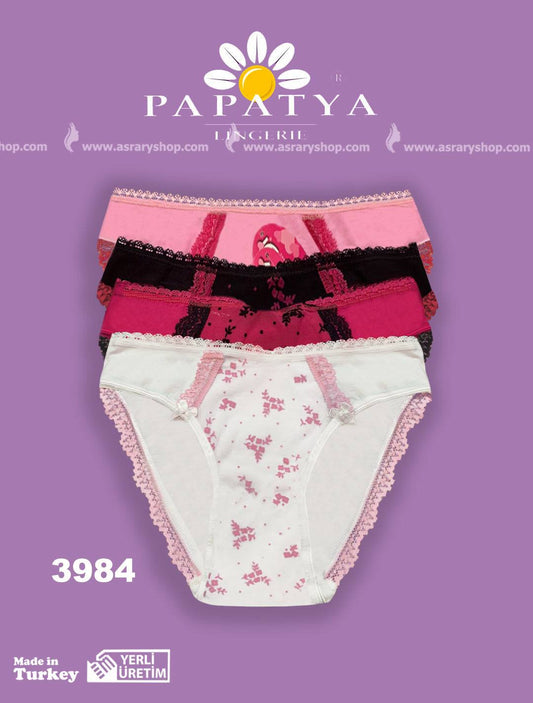 Papatya Cotton with Lace Panty 3984 M-L