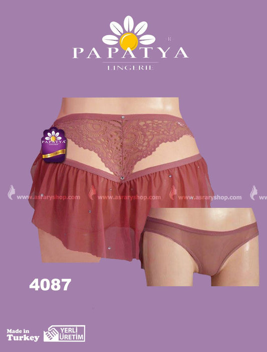 Papatya Chiffon Lingerie Panty 4087 M-L