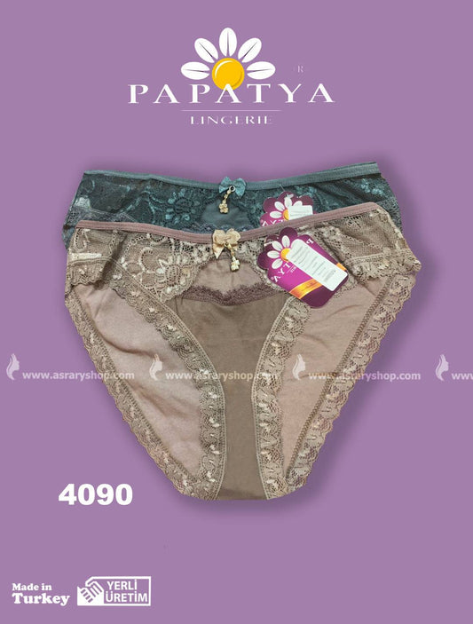 Papatya Lingerie Lace & Cotton Panty 4090 M-L