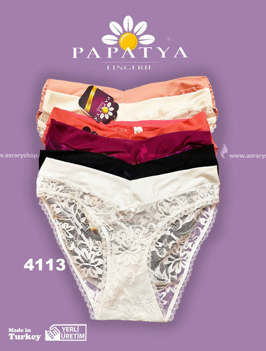 Papatya Lace Lingerie Panty 4113 M-L