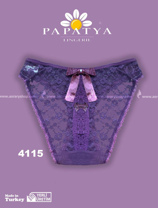 Papatya Lace Lingerie Panty 4115 Kingfisher Daisy M-L