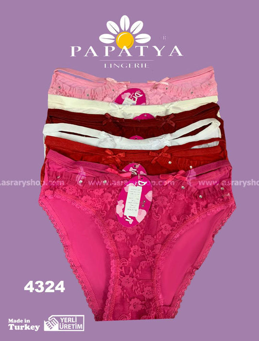 Papatya Lace & Cotton Panty 3424 M-L