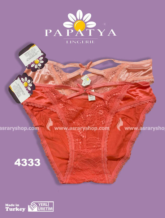 Papatya Lace with Satin Panty 4333 M-L