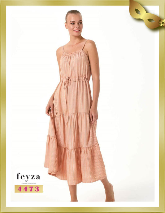 Feyza Sleeveless Long Day Dress 4473 Zinnwaldite