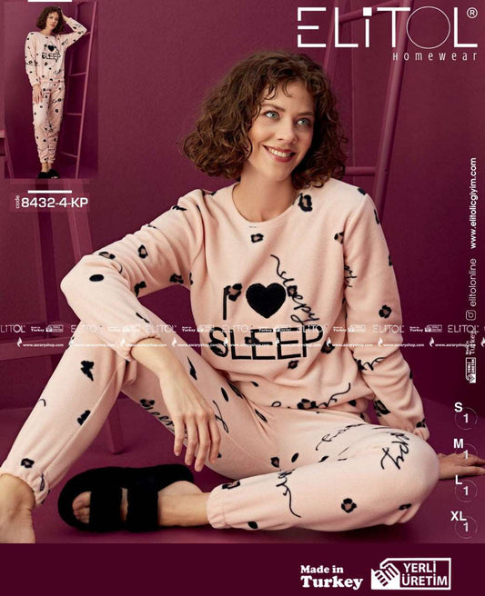 Elitol Printed Welsoft Long Pajamas 8432-4